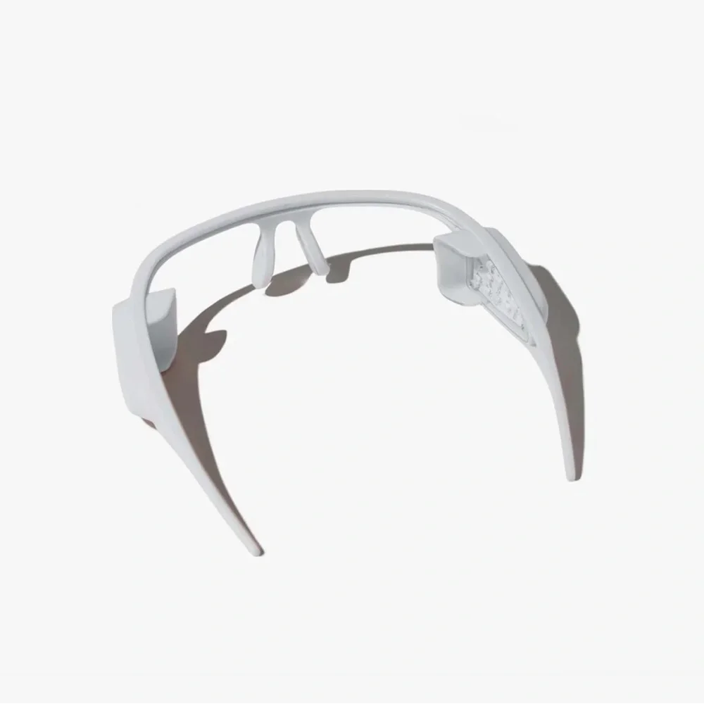 Alya White Smart Glasses with Red Accents
